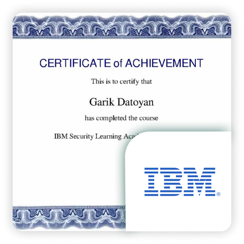 vendor certificate example